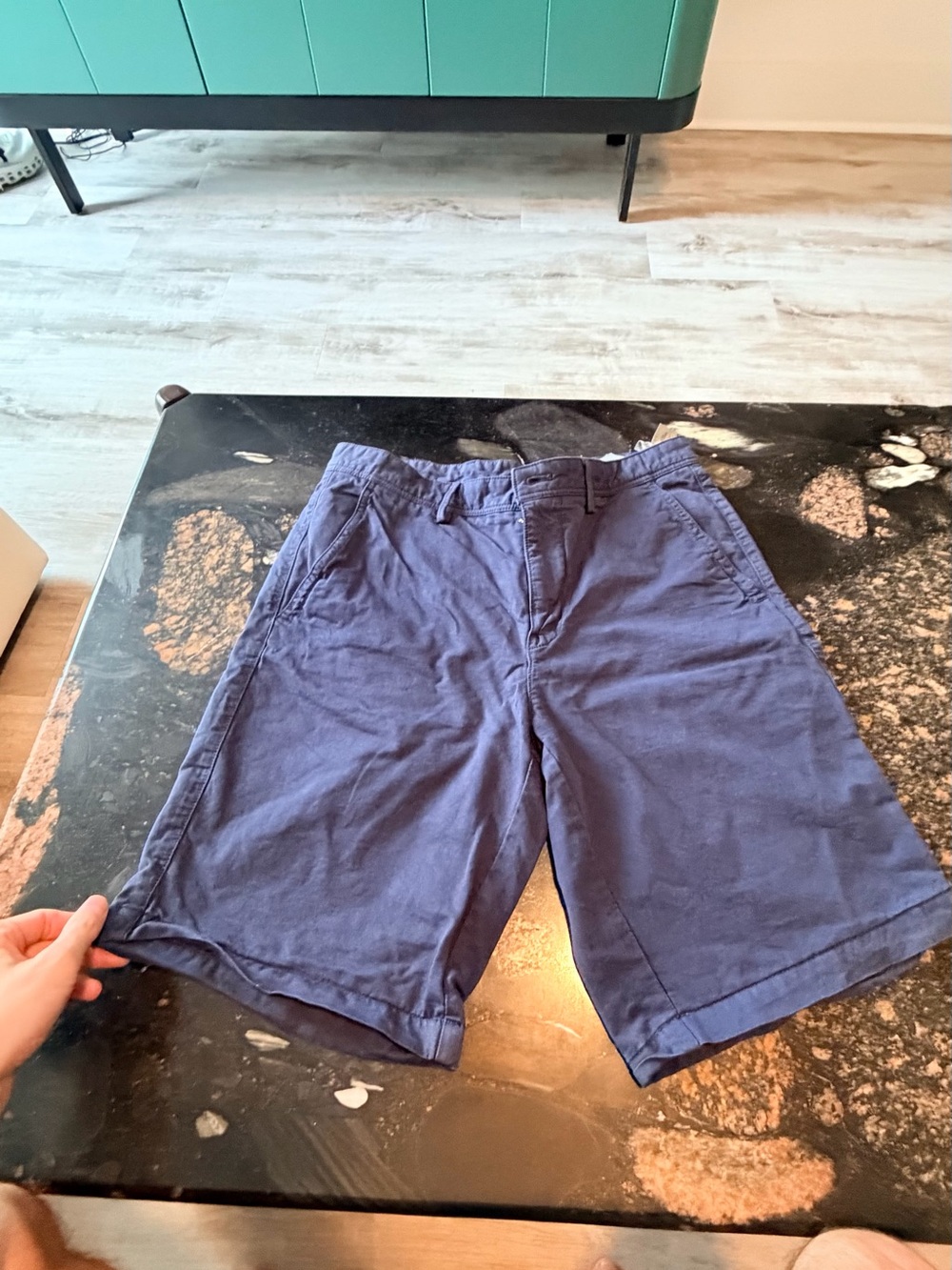 Massimo Dutti Men's Navy Cargo Shorts